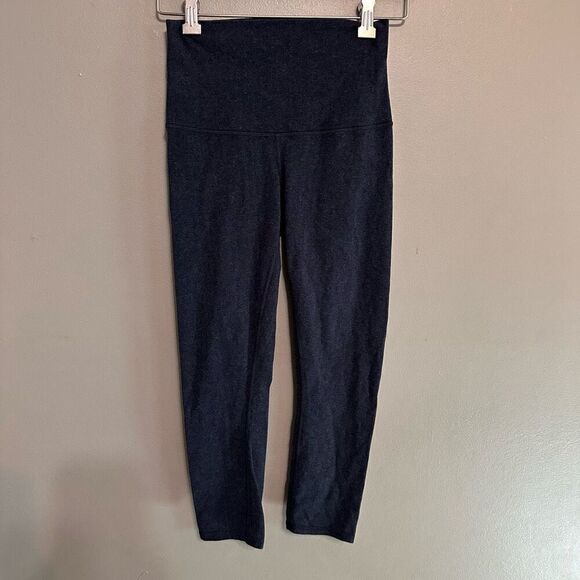Lululemon heathered navy Wunder under crop legging size 6 - Picture 1 of 5